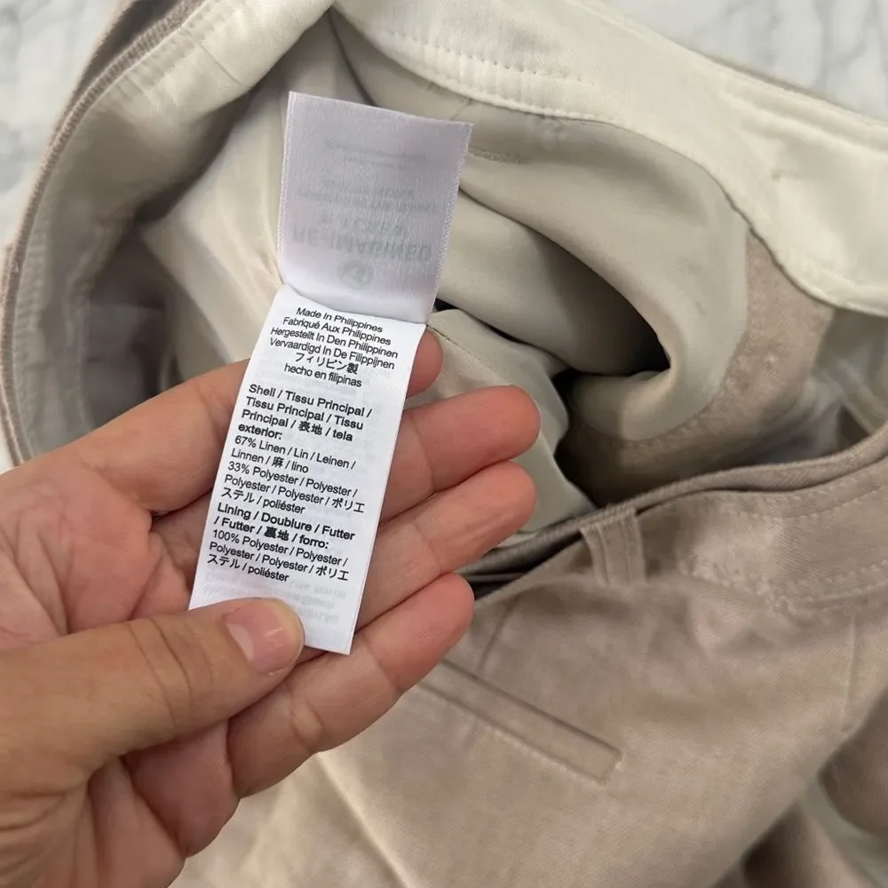 J. Crew | Tan Button Front Skirt in Stretch Linen Sz 0